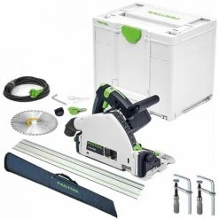 Festool TS 55 FEBQ-Plus 160mm Circular Plunge-Cut Saw 110V With Guide Rail + Clamps & Bag