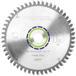 Festool 160mm 52T Aluminium Saw Blade TF52 For TS55 Saw 496306